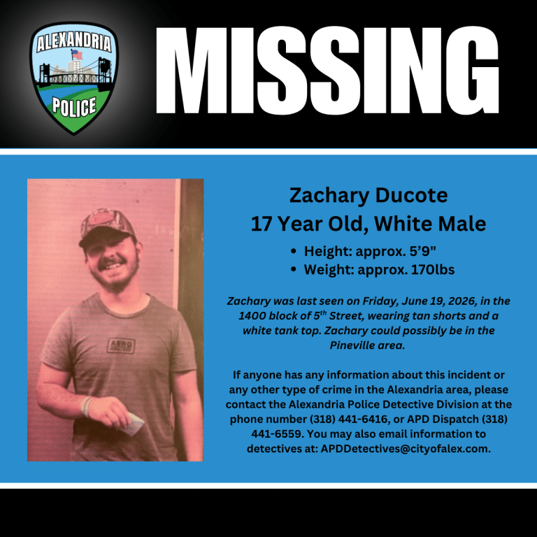 Missing Juvenile - Zachary Ducote